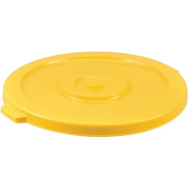 Flat Lid, Yellow, Plastic, Global Industrial, Mfr#: 240463YL